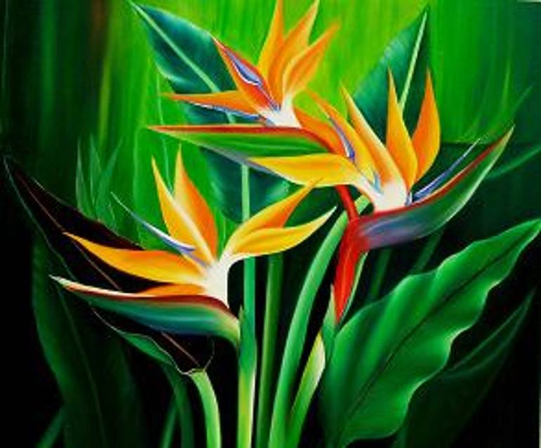 Bird of Paradise Painting by Martha Escobar Saatchi Art