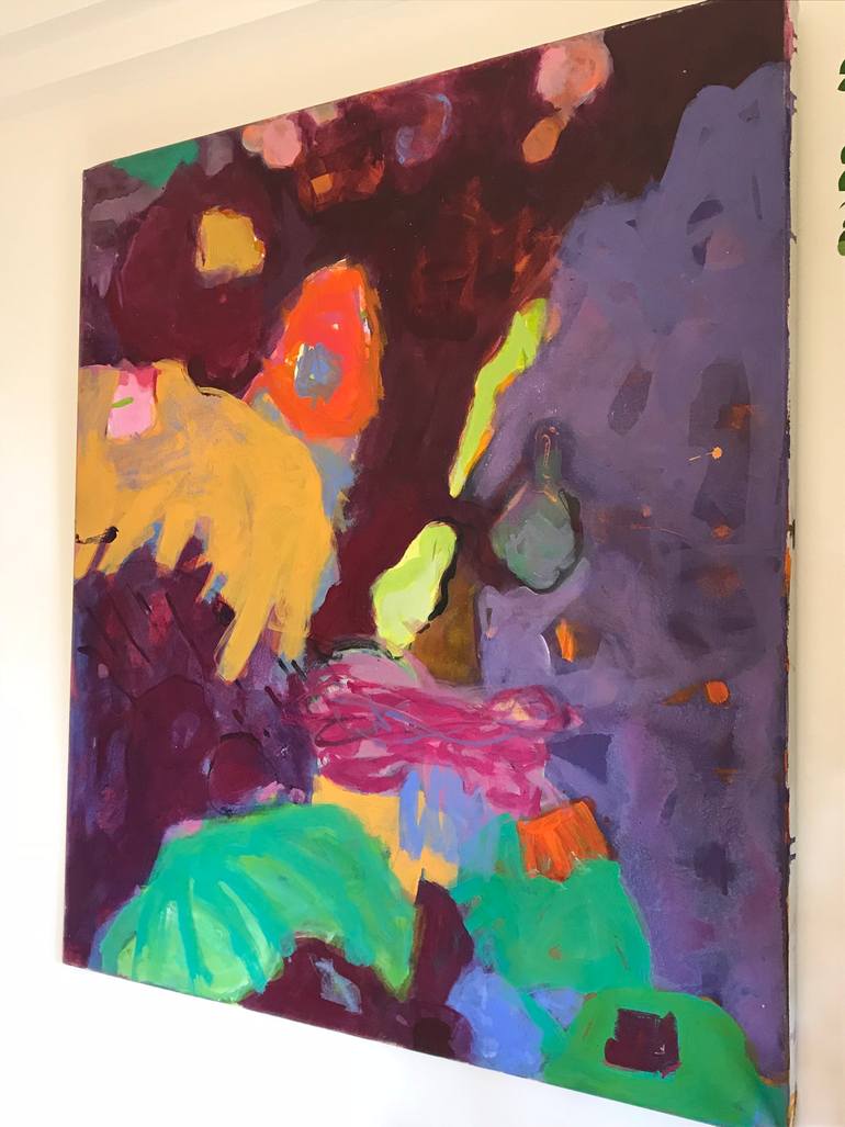 Original Abstract Expressionism Abstract Painting by Gerrit Oppelland-Hampel
