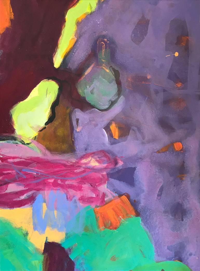 Original Abstract Expressionism Abstract Painting by Gerrit Oppelland-Hampel