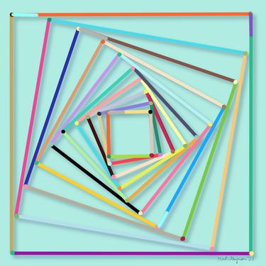 Print of Abstract Geometric Digital by Martin Rayman