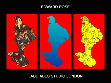 Original Nude Mixed Media by Edward Rose