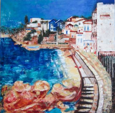 Print of Impressionism Beach Paintings by Raewyn Carboni