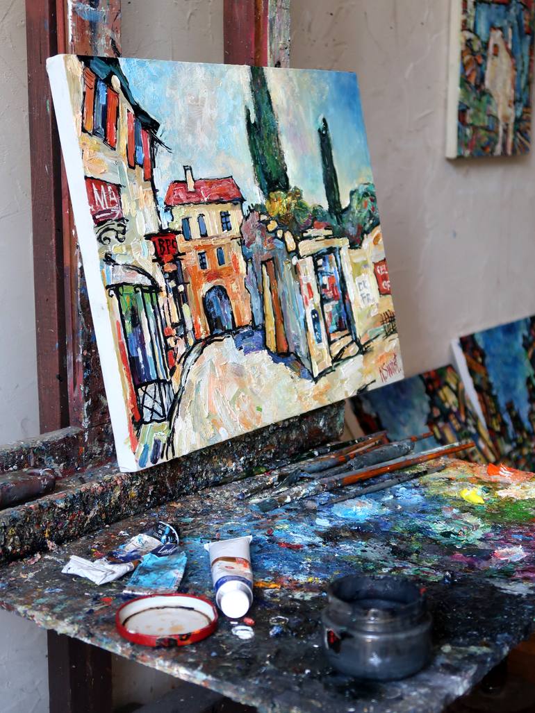 Original Impressionism Landscape Painting by Nicolai Ostapenco