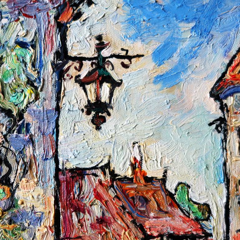 Original Impressionism Cities Painting by Nicolai Ostapenco