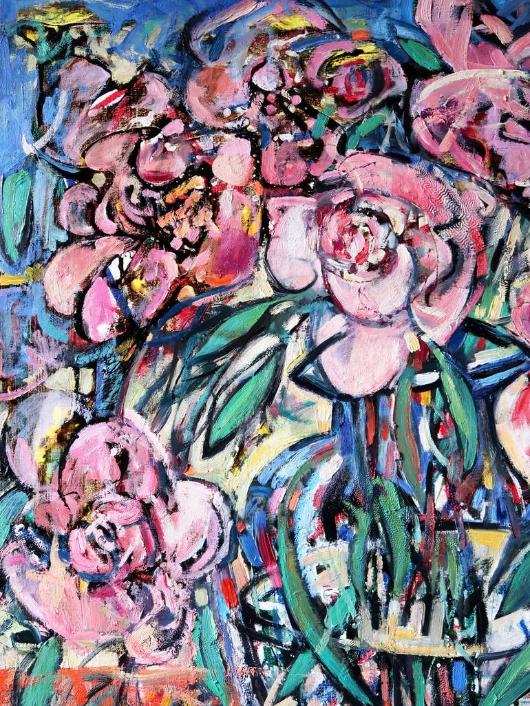Original Impressionism Floral Painting by Nicolai Ostapenco