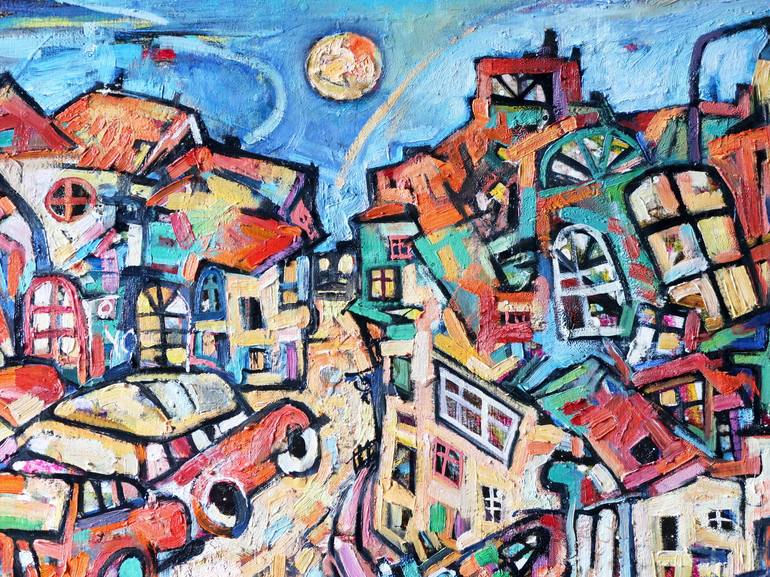 Original Abstract Expressionism Car Painting by Nicolai Ostapenco