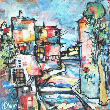 Print of Abstract Expressionism Architecture Paintings by Nicolai Ostapenco