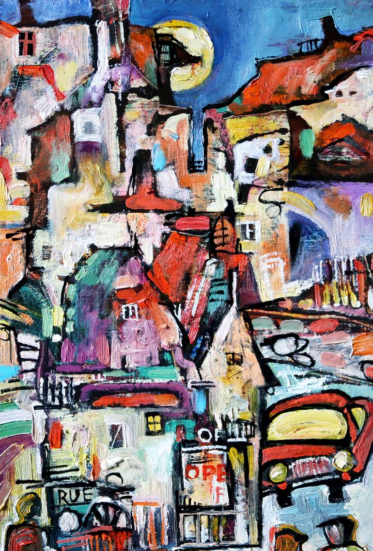 Original Abstract Expressionism Landscape Painting by Nicolai Ostapenco