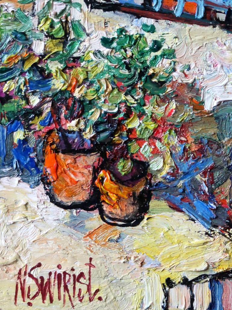 Original Impressionism Architecture Painting by Nicolai Ostapenco