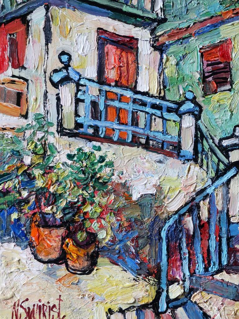 Original Impressionism Architecture Painting by Nicolai Ostapenco