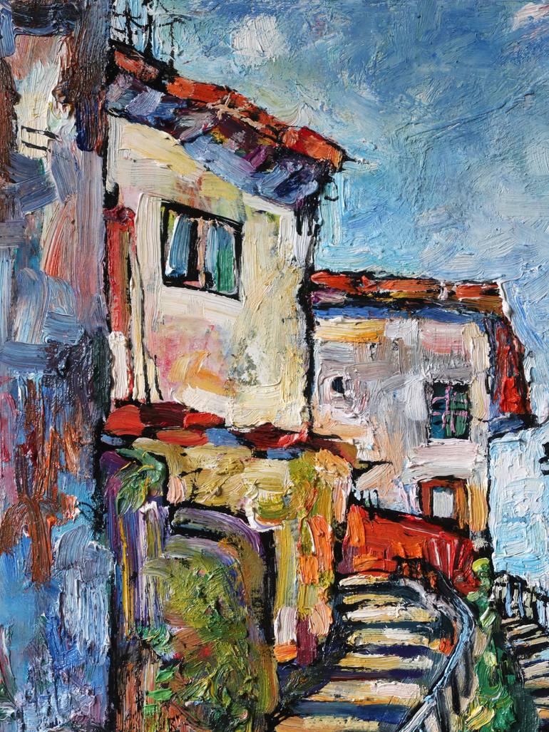 Original Realism Architecture Painting by Nicolai Ostapenco