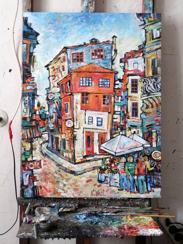 Original Impressionism Architecture Painting by Nicolai Ostapenco