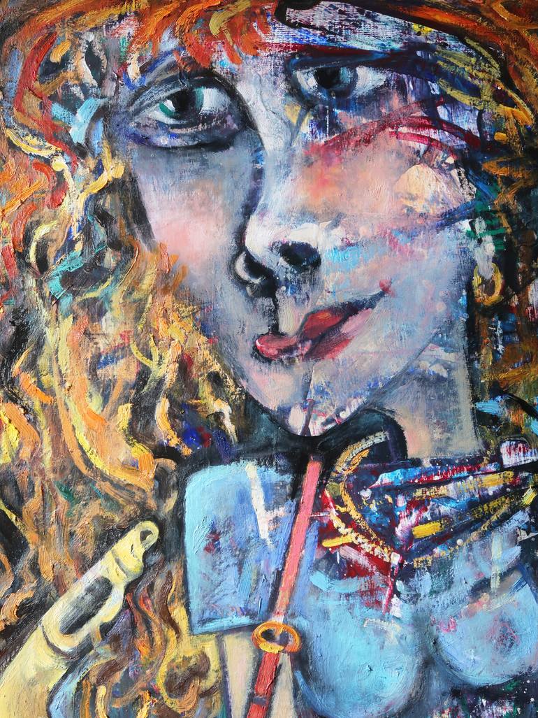 Original Abstract Expressionism Music Painting by Nicolai Ostapenco