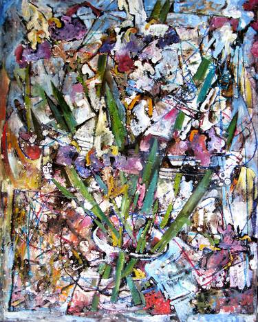 Print of Abstract Expressionism Floral Paintings by Nicolai Ostapenco