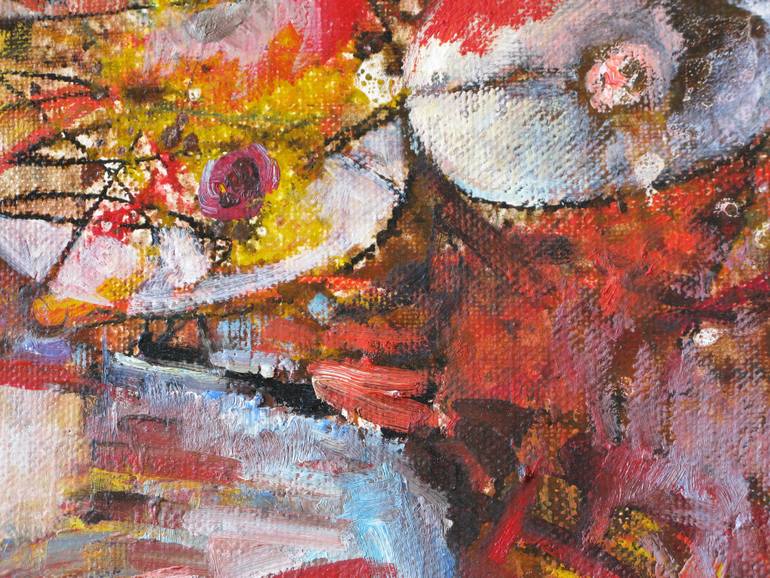 Original Abstract Transportation Painting by Nicolai Ostapenco