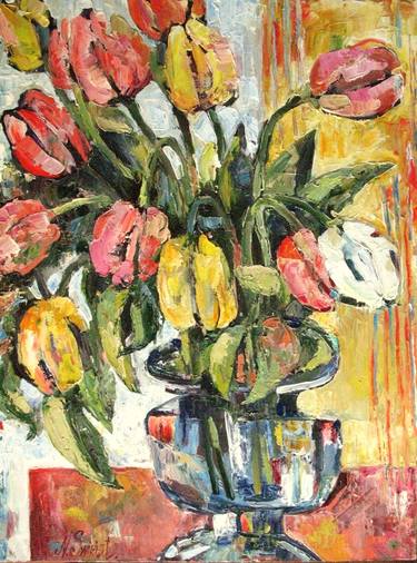Print of Abstract Floral Paintings by Nicolai Ostapenco