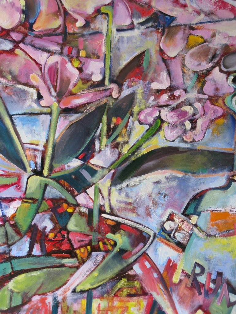 Original Abstract Floral Painting by Nicolai Ostapenco
