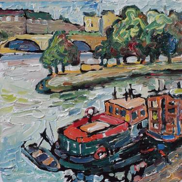 Print of Expressionism Boat Paintings by Nicolai Ostapenco