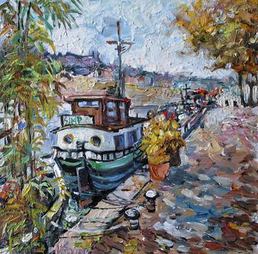 Print of Fine Art Boat Paintings by Nicolai Ostapenco