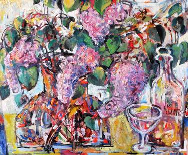 Print of Abstract Expressionism Floral Paintings by Nicolai Ostapenco