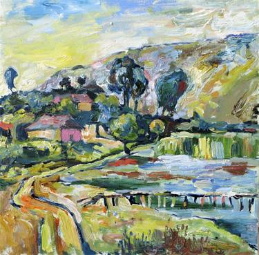 Print of Expressionism Landscape Paintings by Nicolai Ostapenco