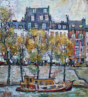Print of Impressionism Boat Paintings by Nicolai Ostapenco