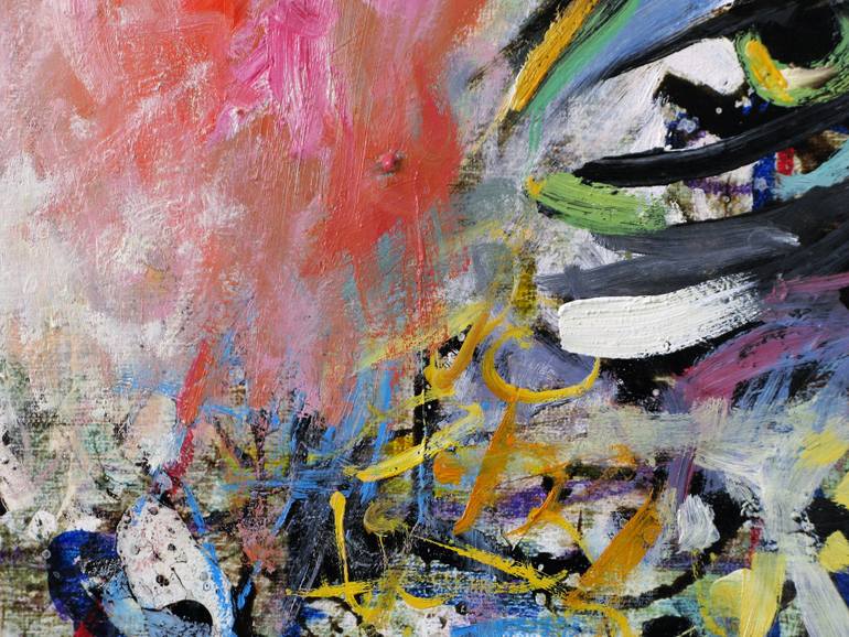 Original Abstract Expressionism Fantasy Painting by Nicolai Ostapenco