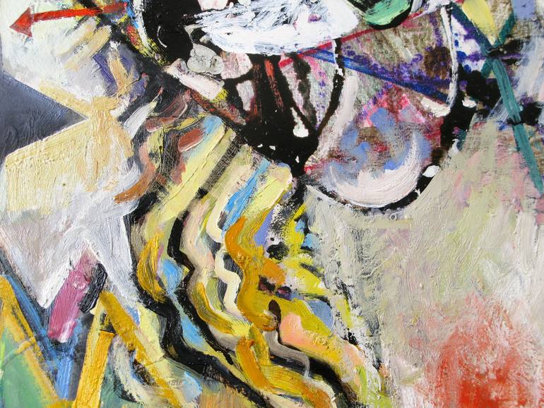 Original Abstract Expressionism Fantasy Painting by Nicolai Ostapenco