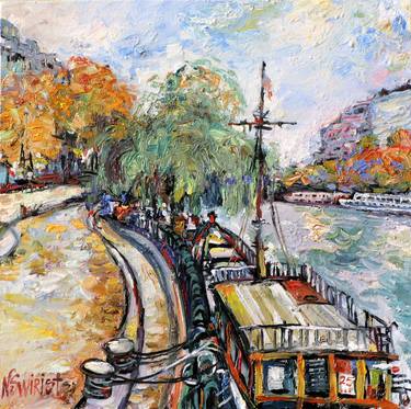 Print of Impressionism Boat Paintings by Nicolai Ostapenco