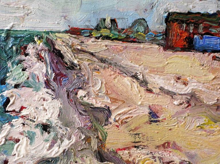 Original Impressionism Beach Painting by Nicolai Ostapenco