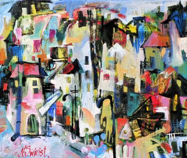 Print of Abstract Expressionism Cities Paintings by Nicolai Ostapenco