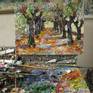 Trees on the fabulous alleys of French old cities look like people.
This artwork is made by traditional technology. Oil paints, canvas and linseed oil. I love to write etudes from life in a bright impressionistic manner. Small colorful strokes form a rainbow palette. I will try to convey the movement of air masses and the difference between illuminated and shady places.