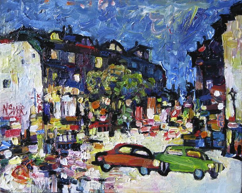 At night in Paris.7. Painting by Nicolai Ostapenco | Saatchi Art