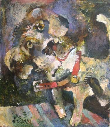 Print of Dogs Paintings by Nicolai Ostapenco