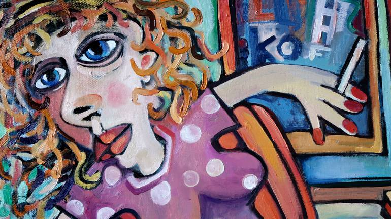 Original Abstract Expressionism Food & Drink Painting by Nicolai Ostapenco
