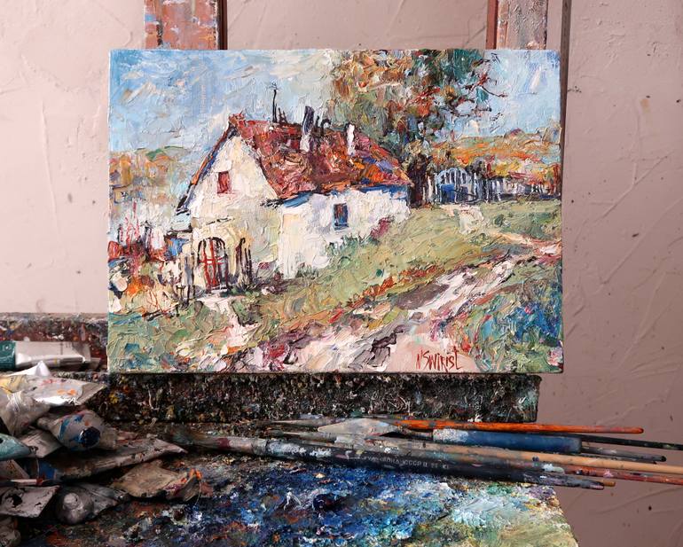 Original Impressionism Landscape Painting by Nicolai Ostapenco