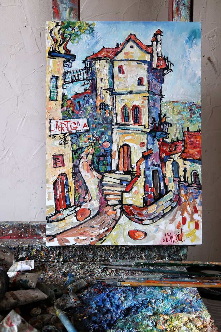 Original Impressionism Landscape Painting by Nicolai Ostapenco