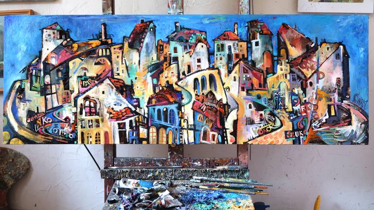 Original Impressionism Landscape Painting by Nicolai Ostapenco