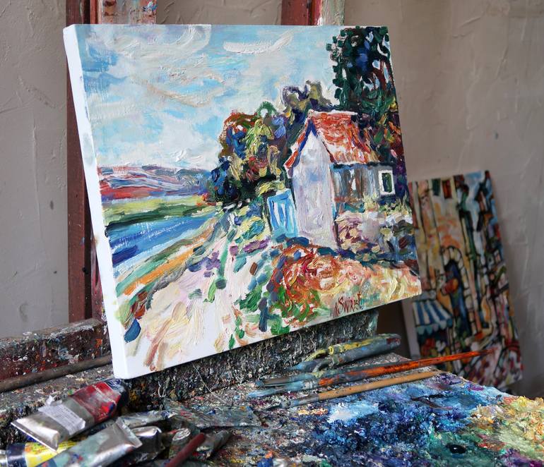 Original Impressionism Landscape Painting by Nicolai Ostapenco