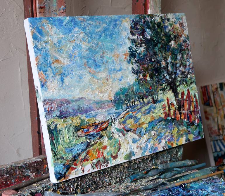 Original Impressionism Landscape Painting by Nicolai Ostapenco