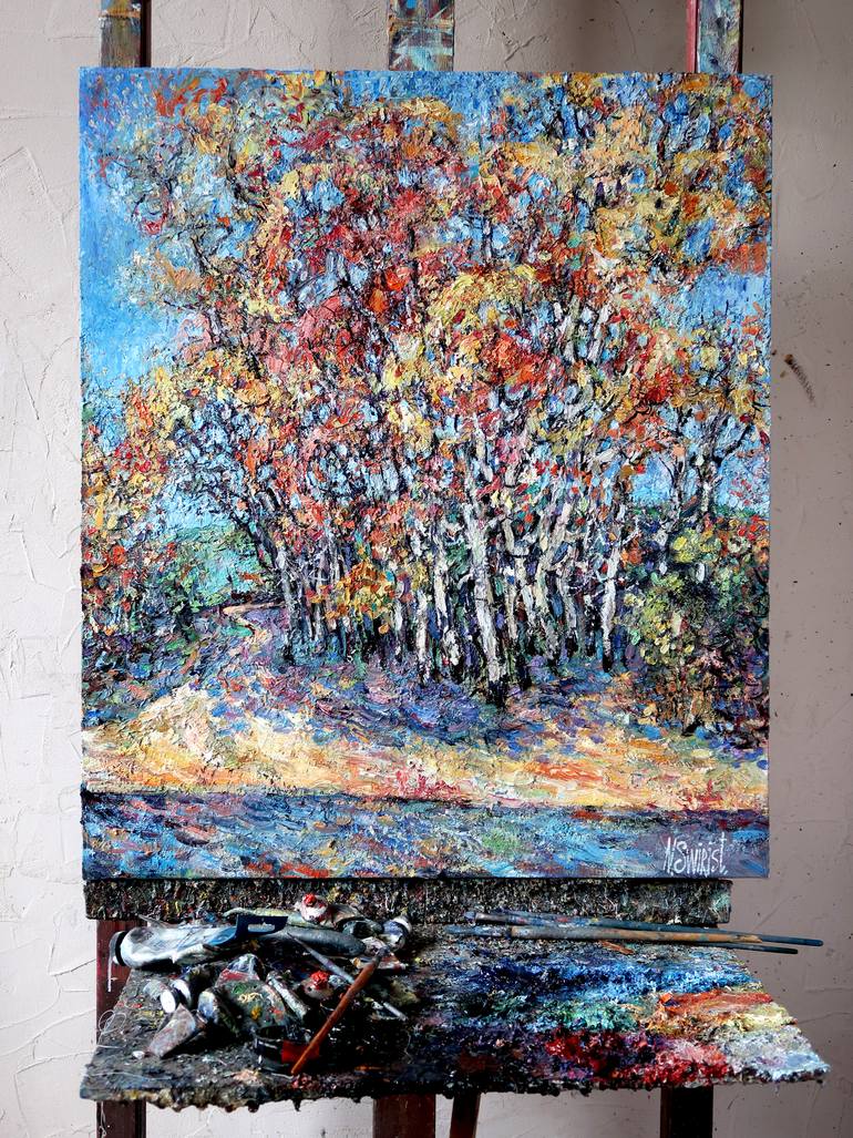 Original Impressionism Landscape Painting by Nicolai Ostapenco