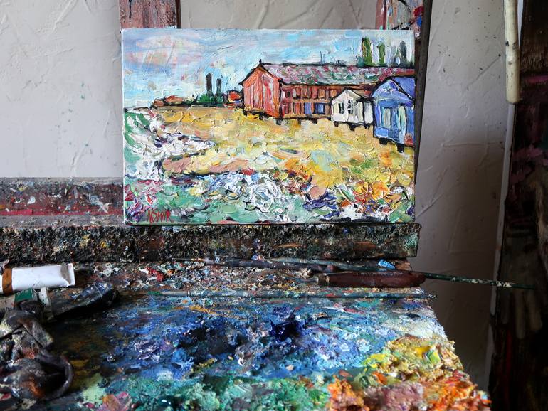 Original Impressionism Landscape Painting by Nicolai Ostapenco