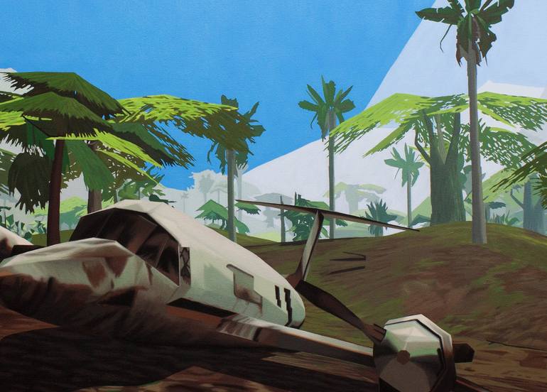 Original Photorealism Aeroplane Painting by James Moore