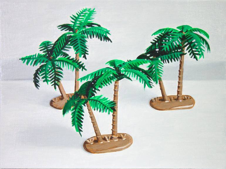 Fake Plastic Trees Painting by James Moore | Saatchi Art