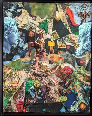 Original World Culture Collage by Jules Silver