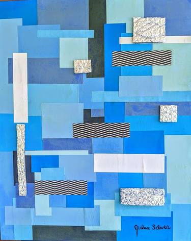 Original Fine Art Abstract Collage by Jules Silver