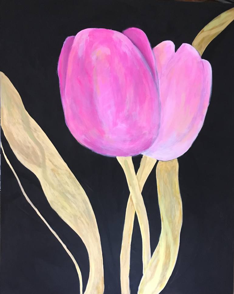 Original Expressionism Floral Painting by Felicia Haberman Raschke