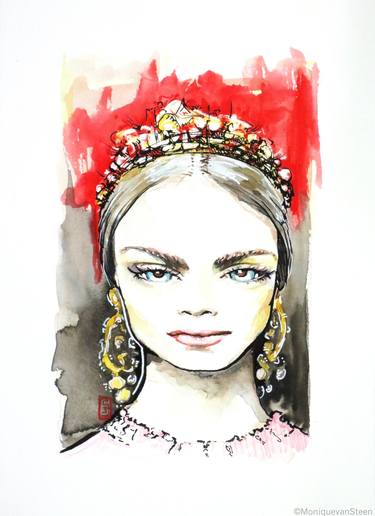 Print of Fashion Paintings by Monique van Steen