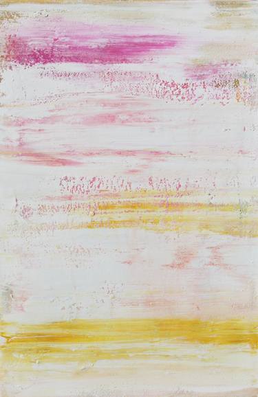 Saatchi Art Artist Kristin Damaschke; Paintings, “abstract yellow and pink” #art