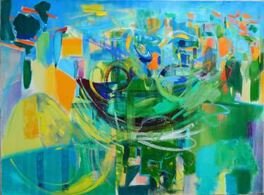 Original Neo-impressionism Abstract Painting by Lydia Lee